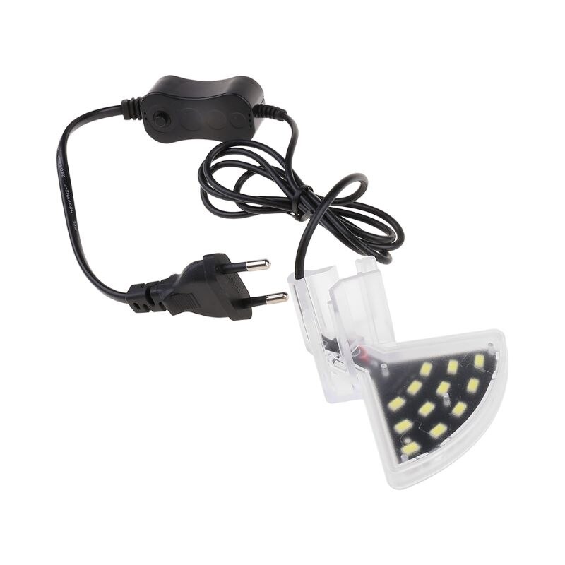 EU 100-240V LED Clip-on Fish Tank Aquarium Lighting Bulb White Light P9YB