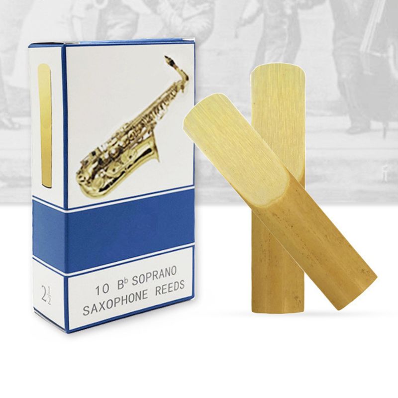 10pcs/set Alto/Soprano/Tenor Saxophone Reeds Strength 2.5 Bb Clarinet Reed G99D