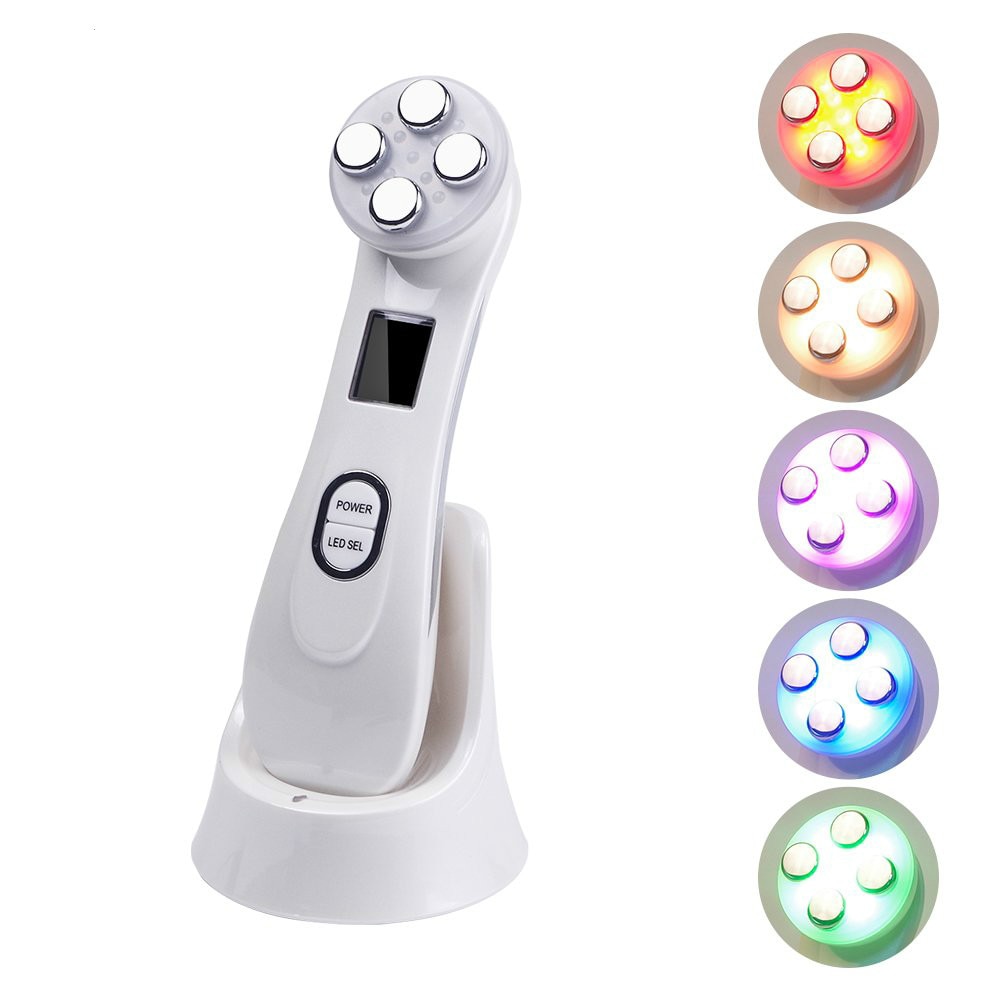 5in1 RF & ems Radio Mesotherapie Elektroporation Gesicht Schönheit Stift Radio Frequenz LED Photon Gesicht Haut Verjüngung Entferner Falten