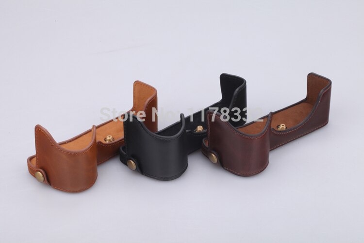 Leather Camera Tas Lederen Half Case Grip Schouderband voor Sony Alpha A7IIA7M2 A7 Mark II Camera