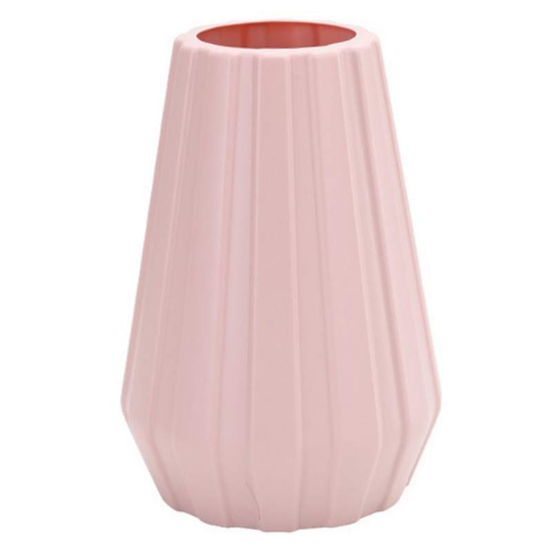 Plastic Vase Flower Arrangement Container Vase Imitation Glaze Jardiniere Flower Device Vase Desktop Decoration/: P