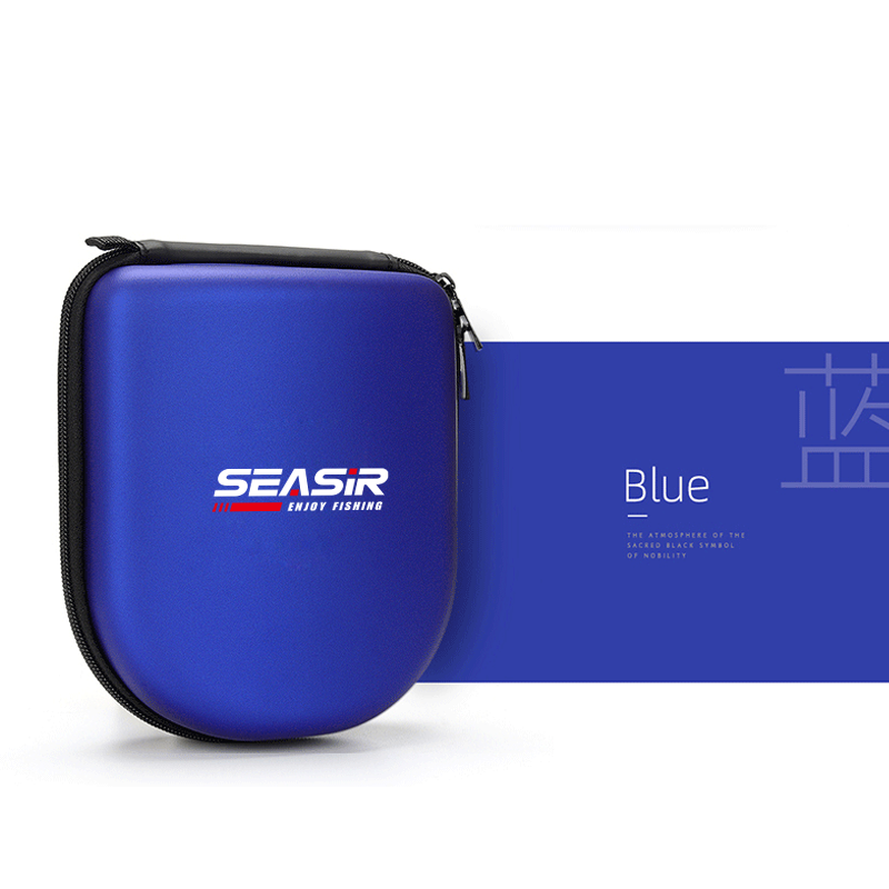 SEASIR Baitcasting Fishing Reel Bag EVA Water Bait Casting Drum Reels Pouch Protective Case Fishing Wheel Bag Left/Right: Burgundy