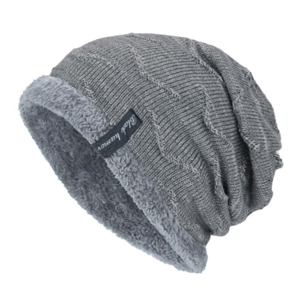 Unisex-mütze, freizeitmütze mit fellfutter, wintermütze zum skifahren für damen und herren, hält warm, strickmütze, cap: H