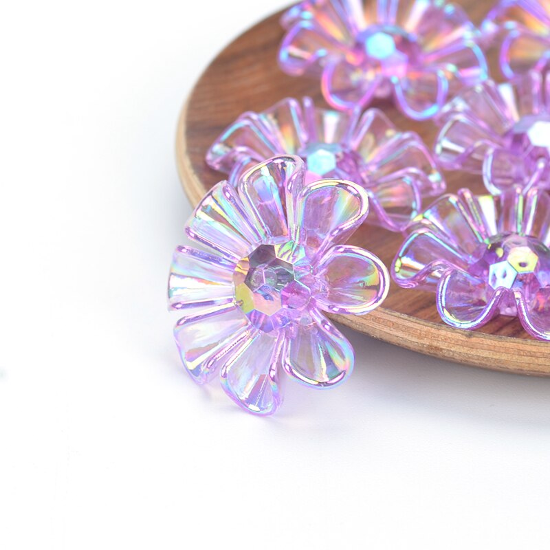 25Pcs Bloemblaadje Bloem Abs Acryl Strass Voor Kristal Cabochons Voor Sieraden Maken Decoratie Diy Haarspeld Accessoires