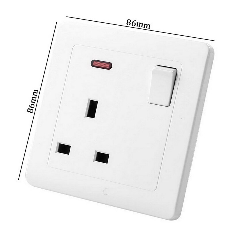 Double Wall UK Plug Socket 2 Gang 13A With 2 USB Charger Port Outlet Plate For Home Office: dual USB ports A