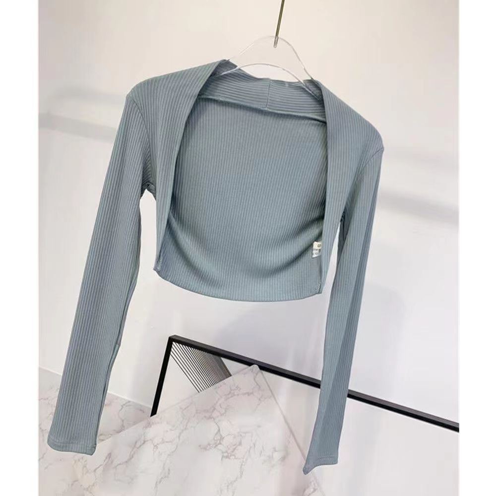Ballet Tops Long Sleeve Dance Shawl Athletics Practise Training Wrap Coat Woman Shirt Black Adults Dance Costumes