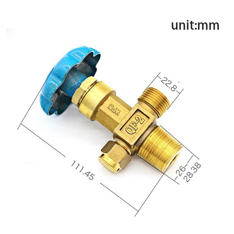 DN4 15MPa Oxygen Cylinder Valve Qf-2 Oxygen Valve Copper Oxygen Cylinder Nozzle Steel Cylinder Head Accessories