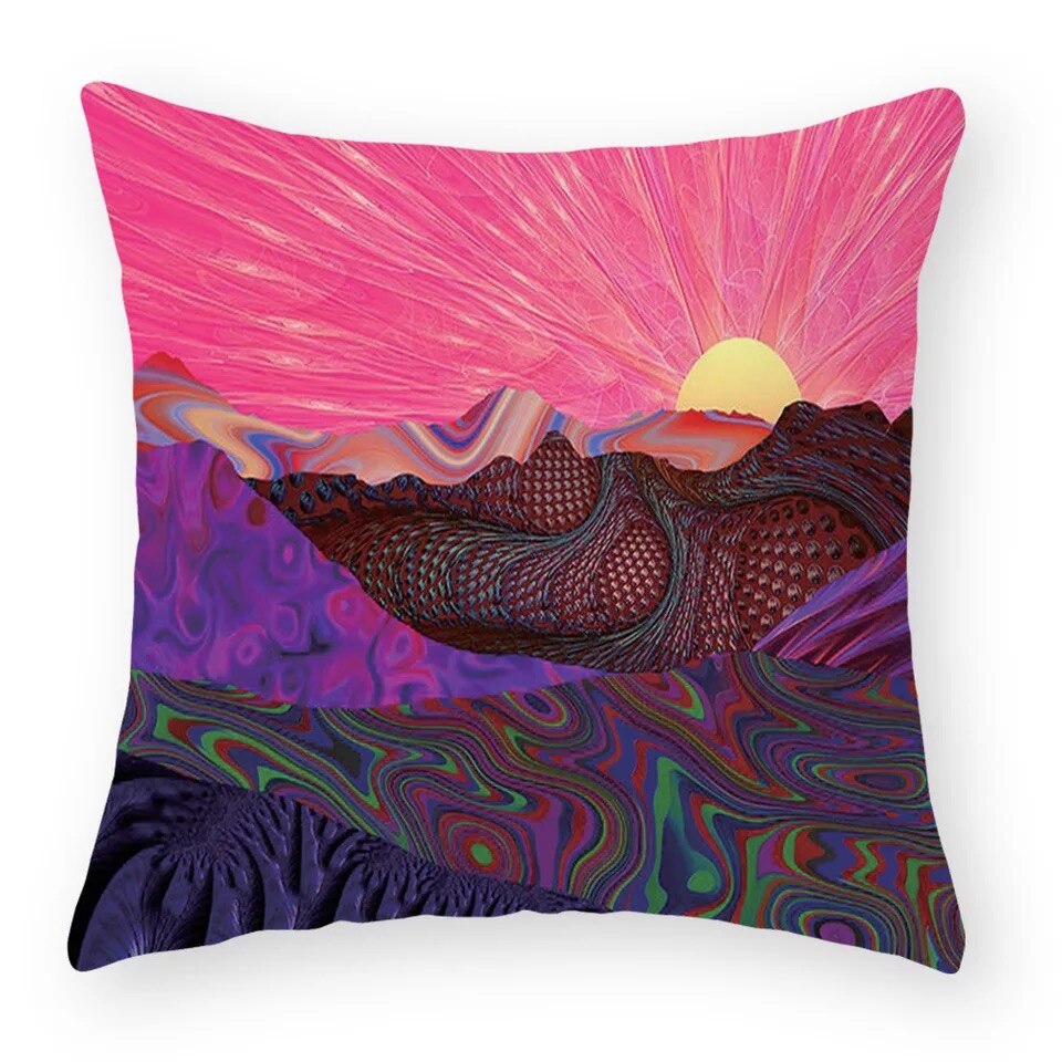 Landschaft Geometrie Serie Pfirsich Haut Samt Kissenbezug Mikro Faser Hause Dekoration Kissen Decke Abdeckung: Weiß