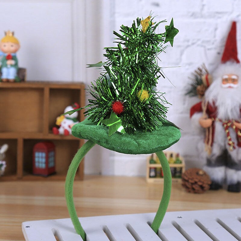 Diademas de Clip de Navidad para cabello, accesorios, decoraciones de cabeza, accesorios de de navidad: Style 1 Green