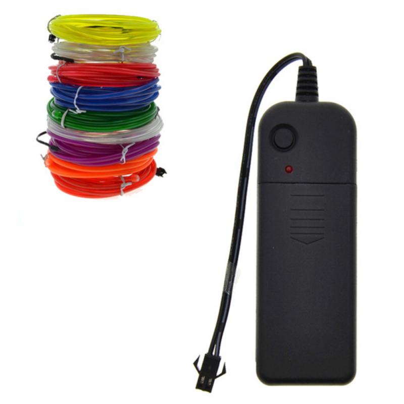 5/10m LED néon lumière Flexible lueur chaîne bande lumière EL fil câble Tube bande étanche néon lampe chambre maison fête mariage décor