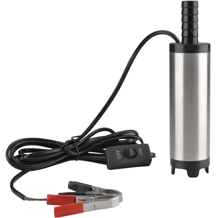 Diesel 38mm fordonsmonterad elektrisk mikropump  dc12v 24v auto bil elektrisk dränkbar pump bränsle vatten dieselolja fatpump