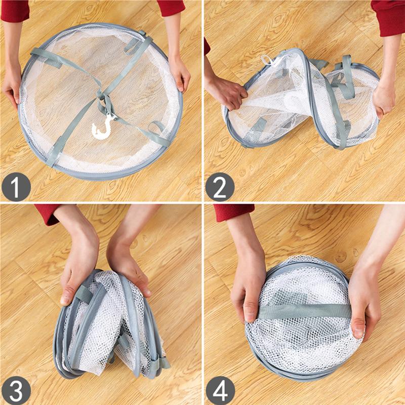 Ubrania suszenie netto dwuwarstwowe ubrania wiszące ubrania netto suszenie kosz składane spinacze robić prania