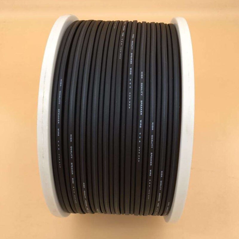 Câble de haut-parleur Hi-Fi de voiture en cuivre pur, câble de haut-parleur OFC 14GA 16GA 18GA, stéréo Hi-Fi/système Audio de voiture violet noir 1m: Black 18GA 1meter