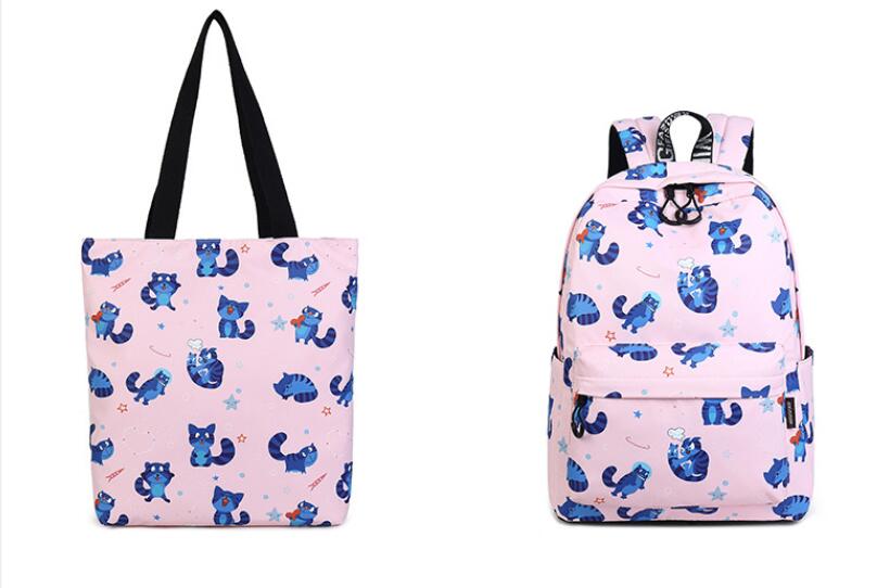 lässig Wasserdichte Frauen Rucksack Blume Druck Mädchen Hochschule Laptop Bookbags Dame Reise Bagpack