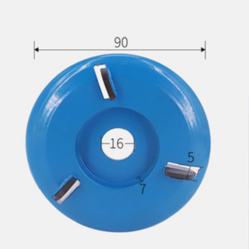 Herramienta para amoladora angular, cortador para esculpir madera con 3 dientes de potencia curvada