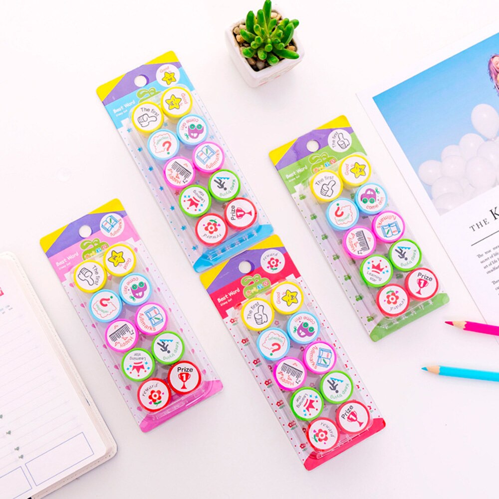 10pcs teacher seal self-improvement education DIY children student fun
