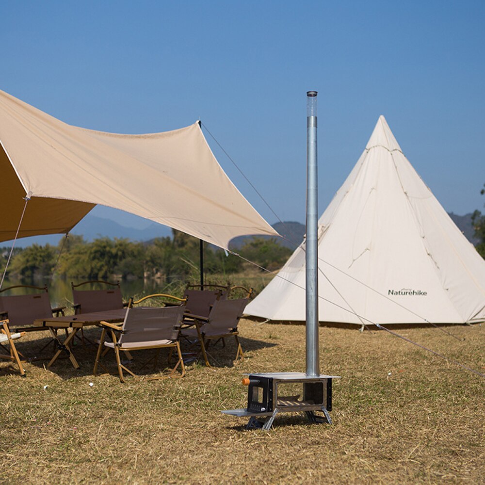 Draagbare Camping Tent Houtkachel Ultralight Houtkachel Met Schoorsteen Leidingen Multifunctionele Wandelen Koken Brandhout Kachel