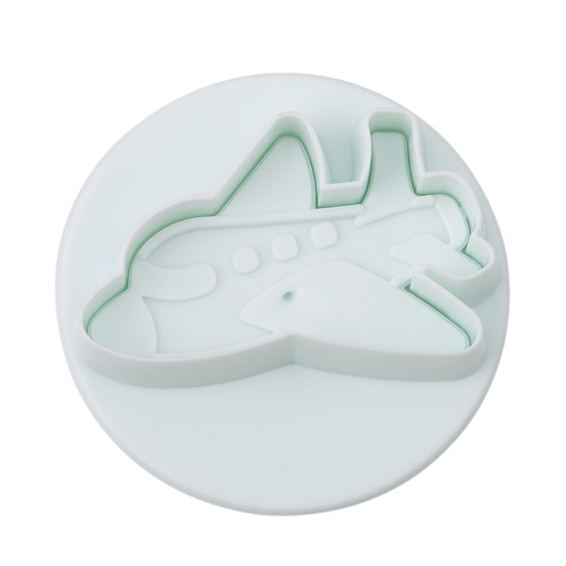 4 stk / sett bil fly lastebil sett plast stempel kutter cookie form preging kake dekorere verktøy fondant form