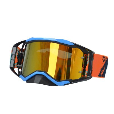 Motocross Goggles MX Off Road Glasses Dirt Bike Motorcycle Helmets Goggles Ski Sport Glasses Mountain Bike Cycling Goggles: Blue Black
