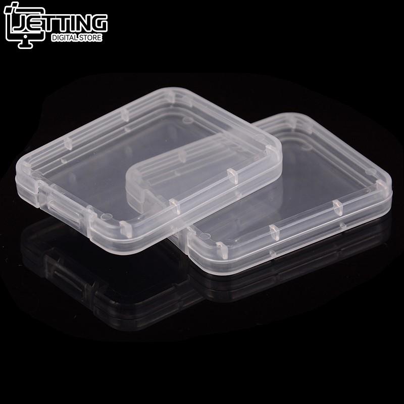 5 pz/lotto Custodia protettiva Scatola di Cassa di Carta di Memoria per SD SDHC MMC XD carta CF Bianco trasparente