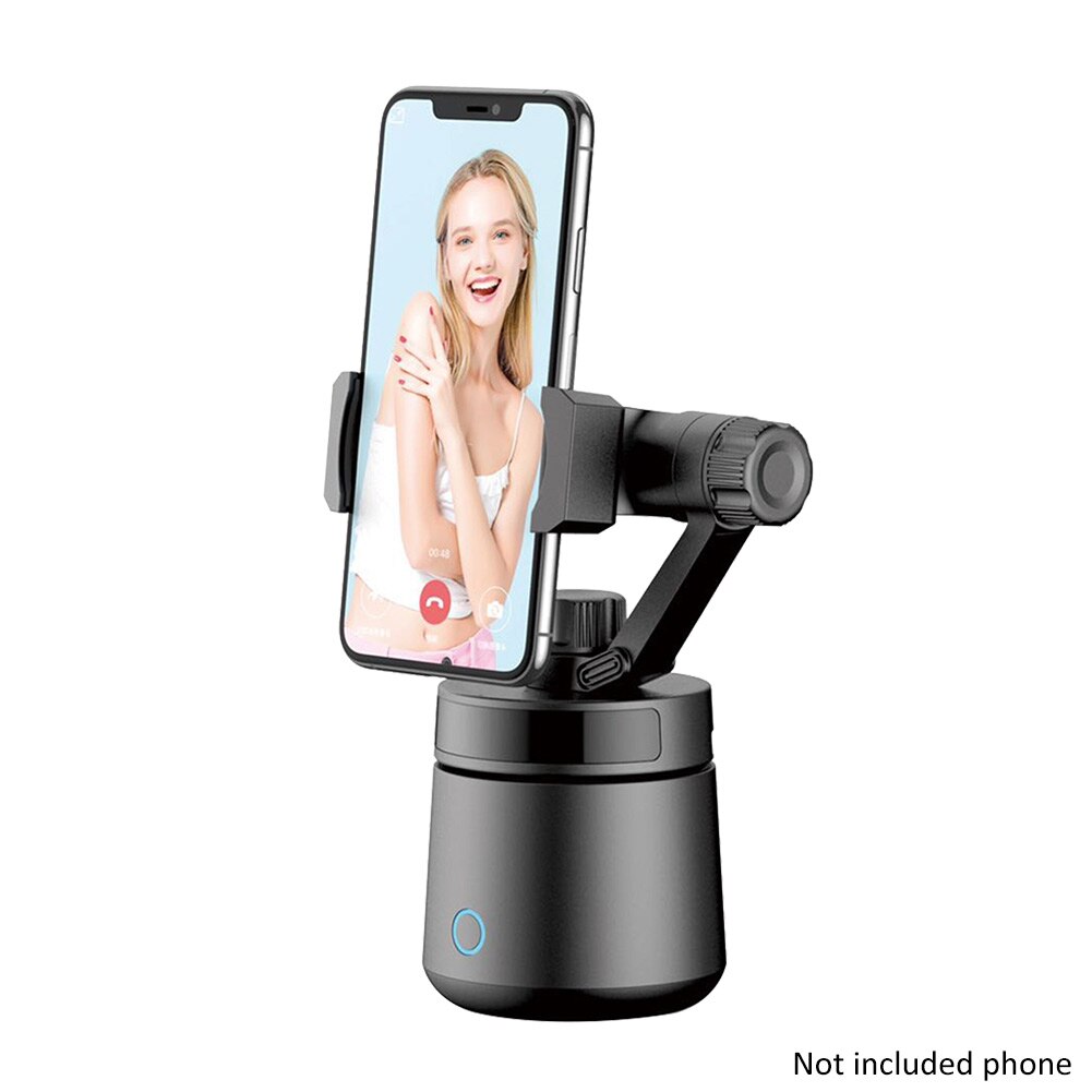 360 grad Drehen Smartphone Halterung Auto Gesicht Multifunktions Clever Selfie Stock Einstellbare Geschwindigkeit Objekt Verfolgung Schreibtisch: Schwarz
