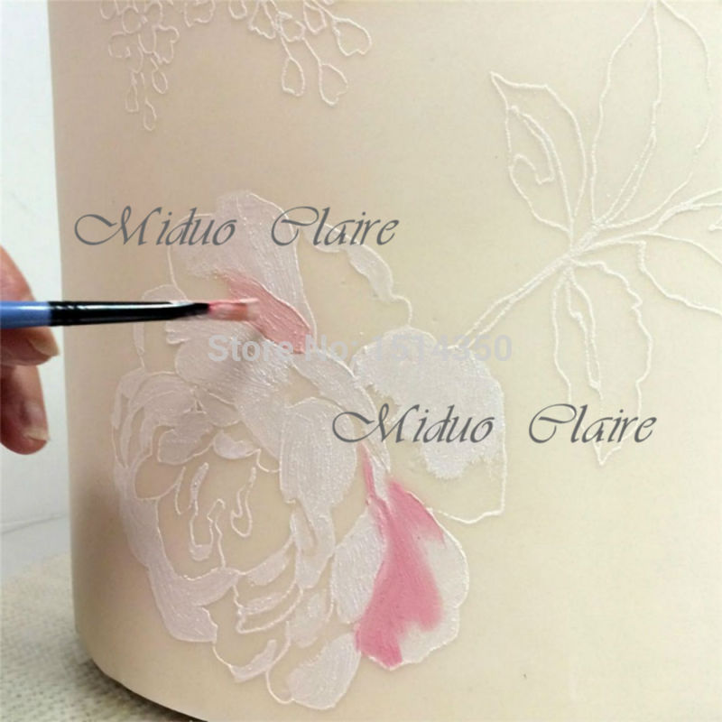 Classic Rose Outline Stencil Fondant Cake and Chocolate Painting Molds