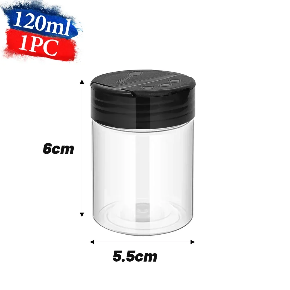 Hurtownia kuchenna Plastikowe słoiki na przyprawy z pokrywkami robić shakerów Pusta słoje na sól i pieprz Przechowywanie przypraw Pojemnik na butelki z przyprawami robić grillowania: śliwka