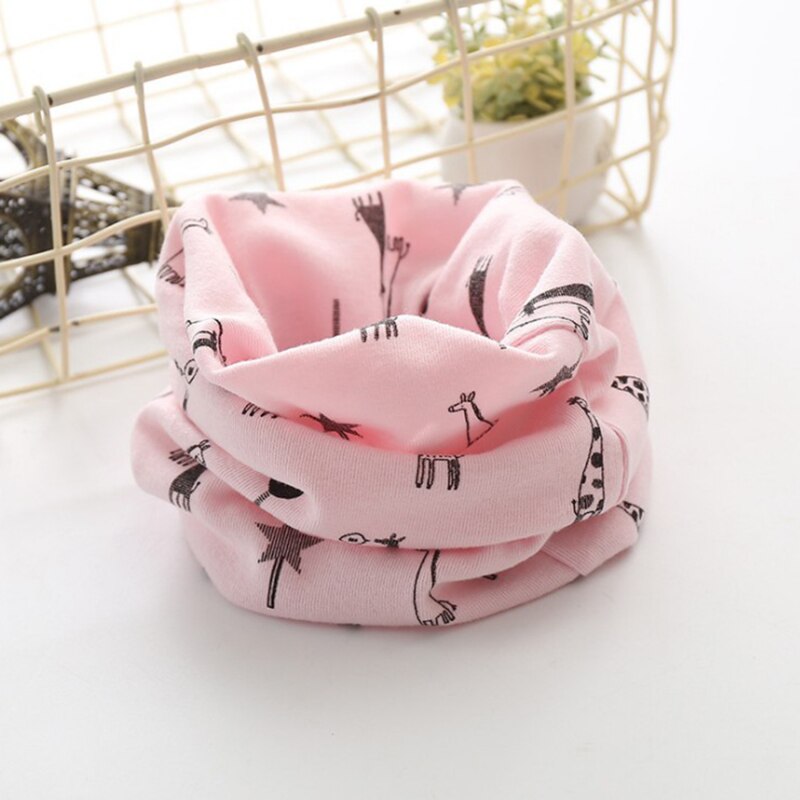 Winter Scaf Kids Boys Girls Cotton Multi Use Neck Cover Warm Scarf Hat Bandana Cute Print Cartoon Scarf Clothing Accessories