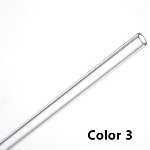 1pc Straight Simple Wedding Pure Color Pyrex Glass Drinking Straw Flat Birthday Reusable Party 20cm 9 Color: 3