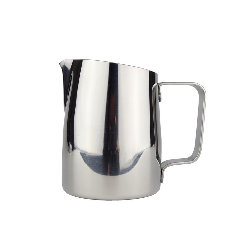 Stainless Steel Milk Jugs Espresso Coffee Pitcher In Kitchen Home Coffee Jug Latte Milk Frothing Jug Coffee Tools: Silver