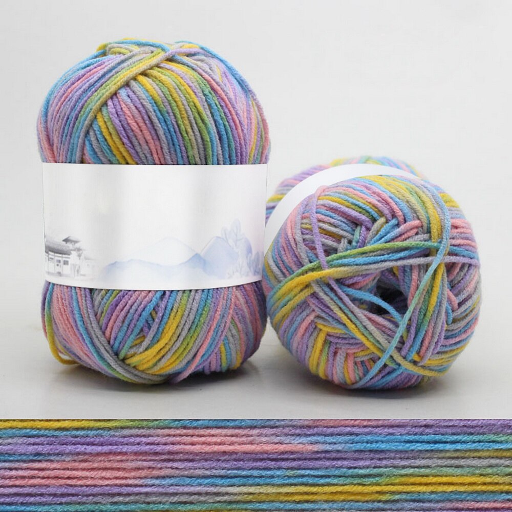 Milk Sweet Soft Cotton Baby Knitting Wool Yarn Milk Cotton Soft Baby Yarn For Hand Knitting 50g/ Crochet Baby Woolen: 24