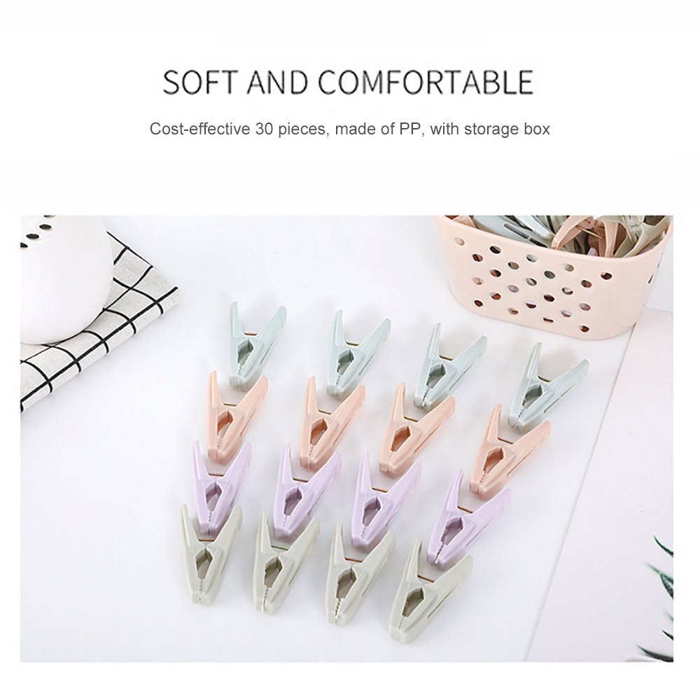 Clothespin Clothes Photo Paper Peg Pin Decorative Plastic Laundry Clothespins Storage Organizer Towel Washing Clips With Basket
