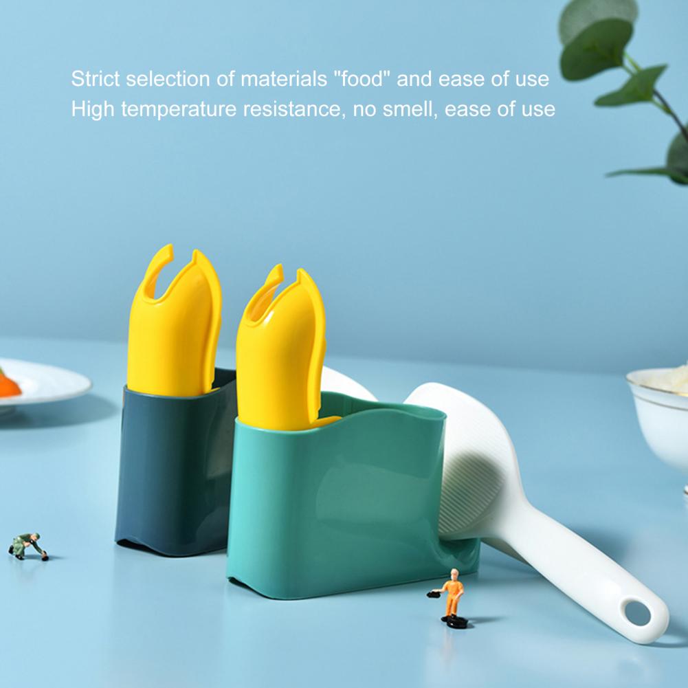 1 Set Rijst Lepel Houder Nuttig Rijst Paddle Spatel Opslag Houder 3 Kleuren Spatel Houder Case