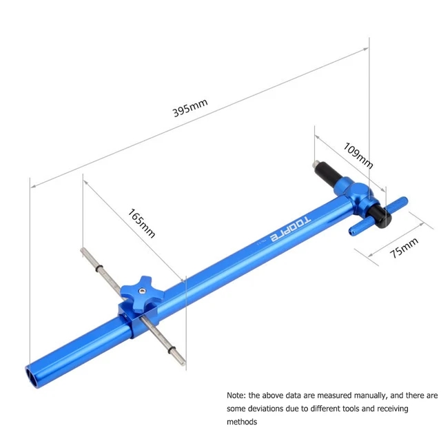TOOPRE-medidor de alineación de suspensión de cambio trasero de bicicleta, herramienta de enderezamiento de aleación de aluminio para bicicleta de montaña y carretera, rueda de 20-29 pulgadas: YELLOW