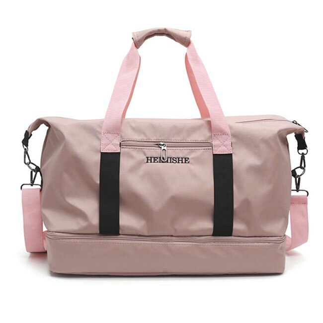 Top Handbag Women Men's Travel Duffel Bag Causal Male Duffle Shoulder Bag Large Capacity Crossbody Bags Tote: Pink