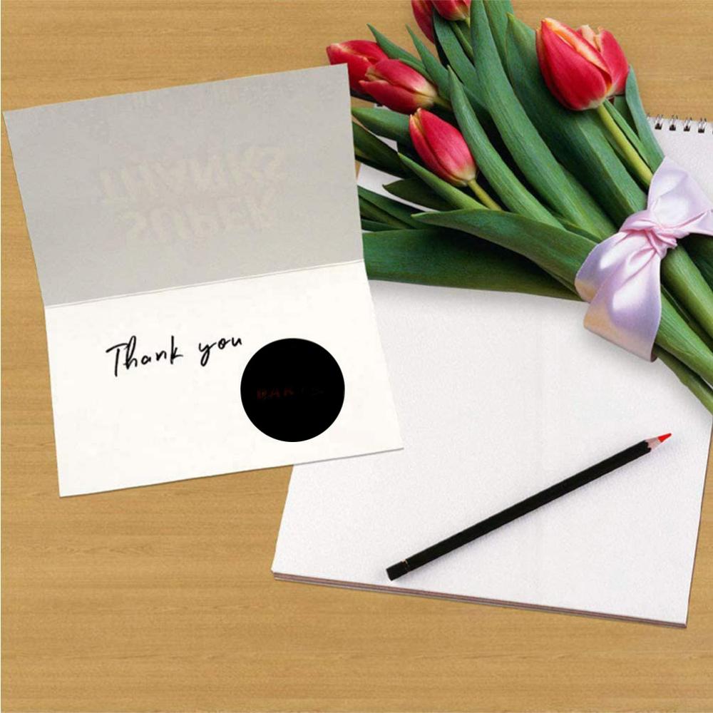300 Pcs Round Black Stickers Seal Labels 1-5 Cm Seal Stickers for Envelope Seal Scrapbooking Package Stationery Stickers