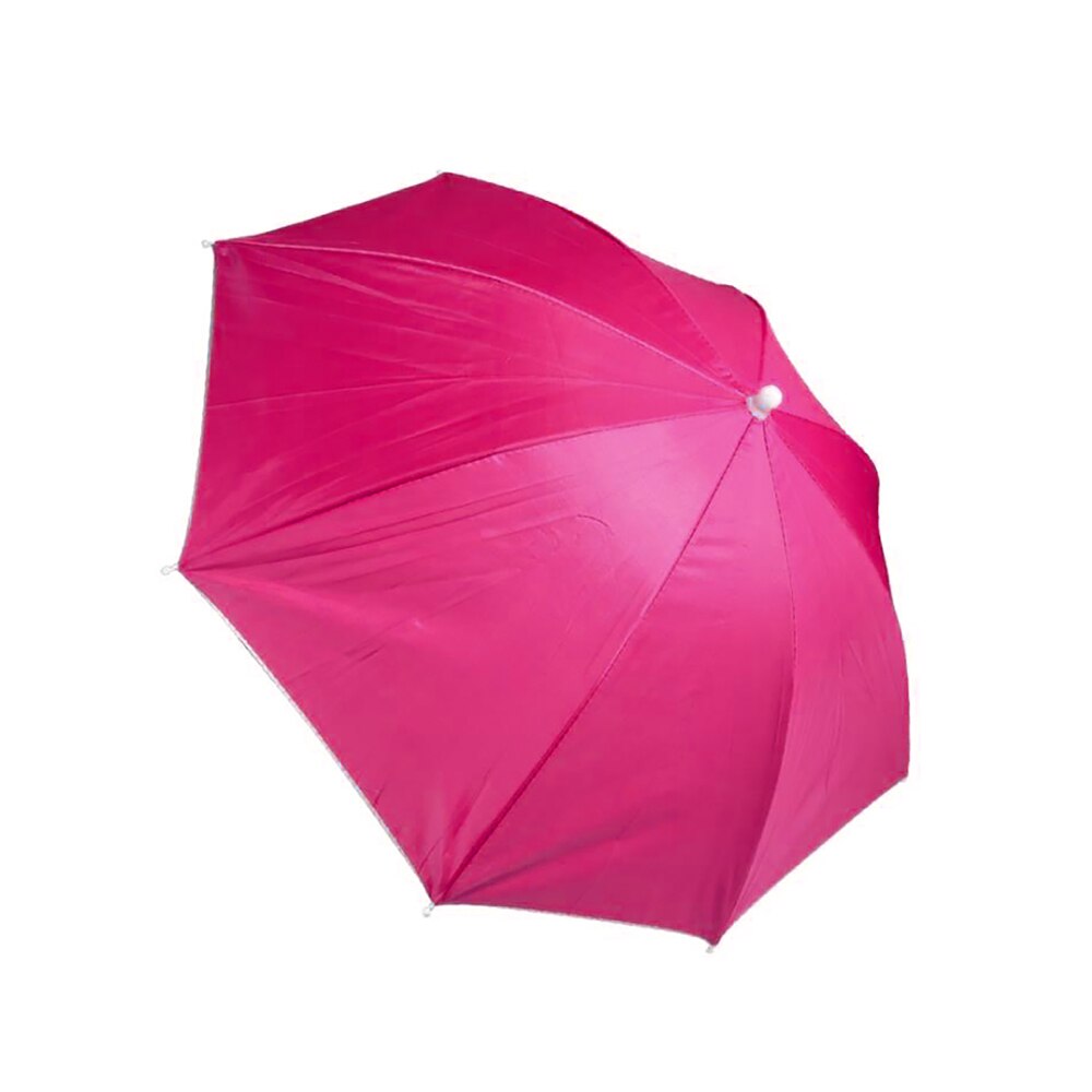 Parasol tête chapeau Camping en plein air randonnée coiffe de tête Parasol multi-formes accessoires de pêche léger pratique tête ombre outil: Rose Red