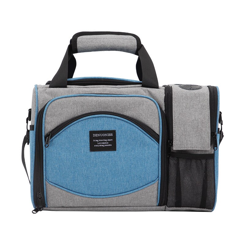 Wine cooler bag, Portable Wine Carrier Bag , Portable Bamboo Wine Snack Table: 1