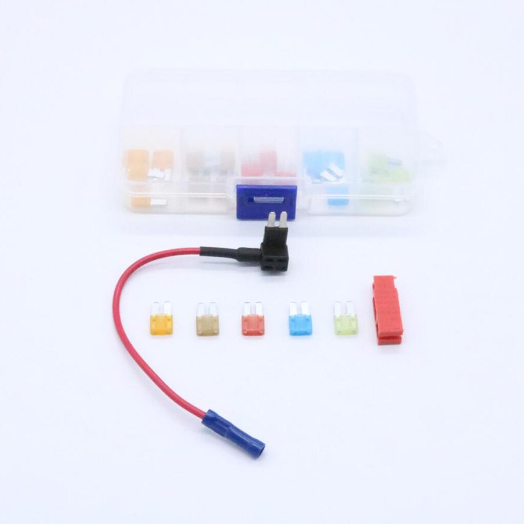 25 Pieces Micro2 Fuse 5Amp 7.5Amp 10Amp 15Amp 20Amp+Add-a-circuit Fuse Tap Holder