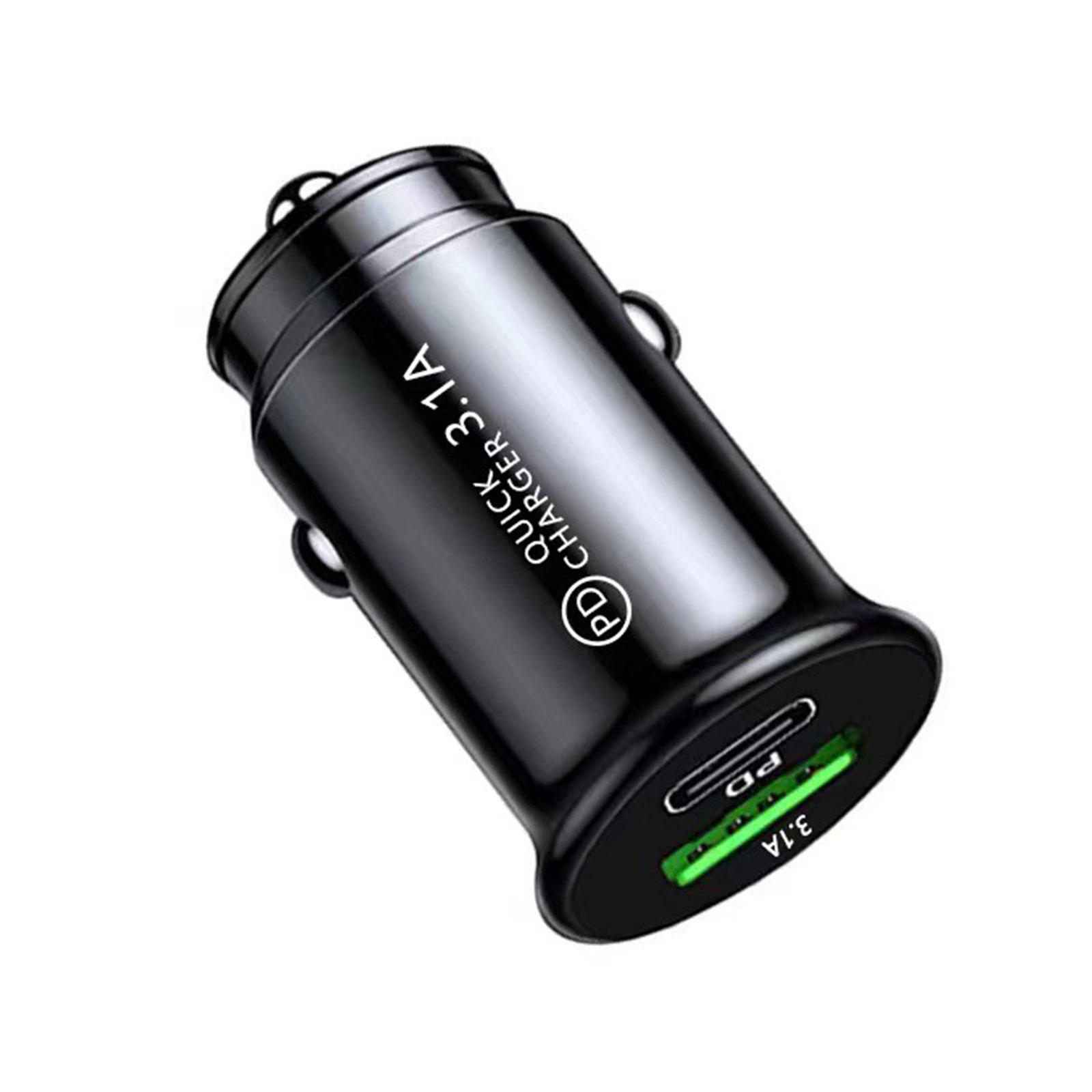 PD 20W chargeur de voiture Type C USB Portable 120W adaptateur de Charge Super rapide pour IPhone 14 Pro Max pour Huawei séparateur allume-cigare de voiture: Bleu