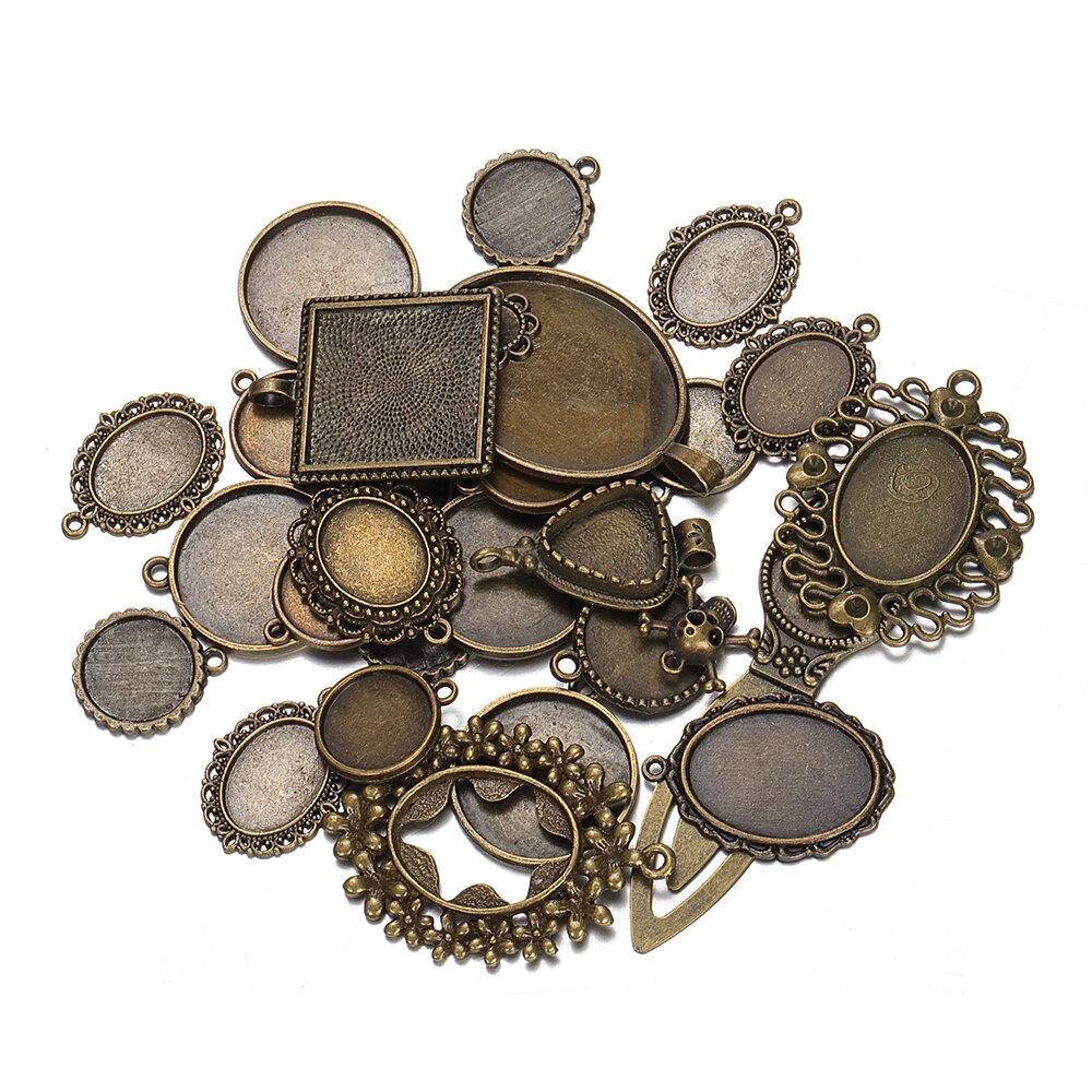 50g 100g Steampunk Mixed Charms Pendants Metal Vintage Bracelets Crafts Necklaces DIY Accessories for Jewelry Making DIY Crafts: Cabochon Base / Weight 100g