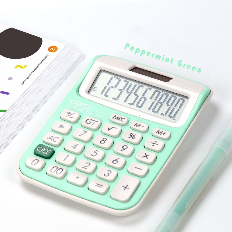 Calculator Trumpet Mini Small calculator Girl Cute Pink Student Comtable Portable Student White Calculator Office Supplies Solar: 4