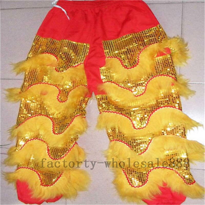 Chinese Lion Dance Costume Pants Festival Pants Year Performance Advertising Clothes Cosplay Party Game Dress Adults Size: Yellow