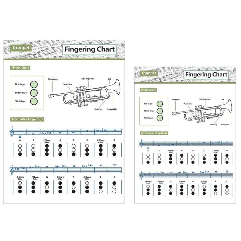 Trumpet Practice Chart Chord Trumpet Fingering Chart Trumpet Fingering Chart Music Chords Poster