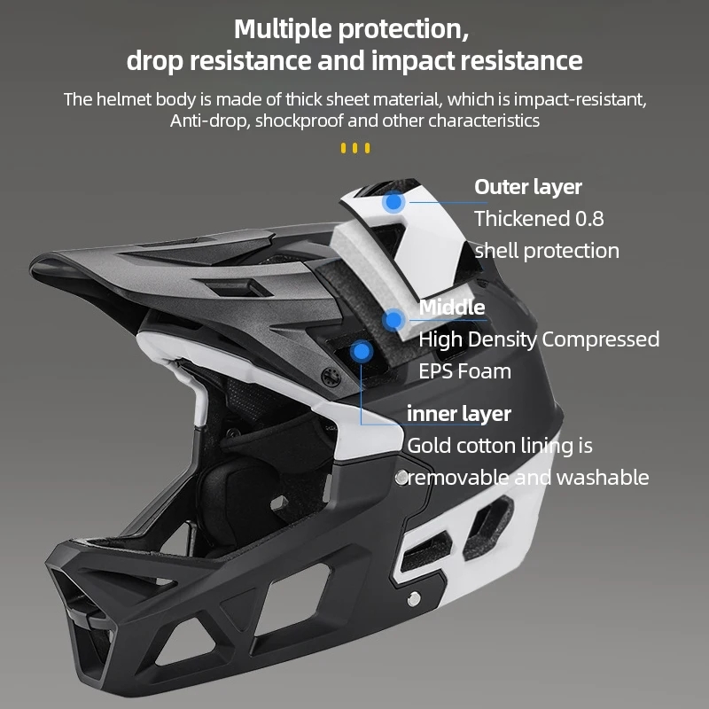 Casco de Ciclismo de cara completa para hombre y adulto, casco integral todoterreno DH BMX, ultraligero, CE CPSC, Ciclismo de seguridad