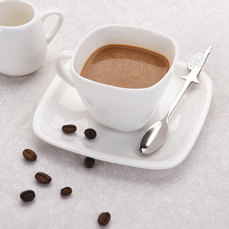 Musik symbol kaffe & te ske rustfrit stål lang skaft ske drikkeværktøj køkken gadget bestik service