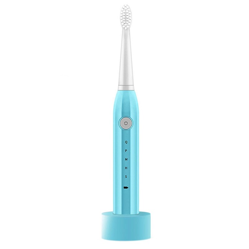 Sonic Electric Toothbrush Ultrasonic Automatic Tooth Brush Waterproof Cleaning USB Rechargeable: Blue