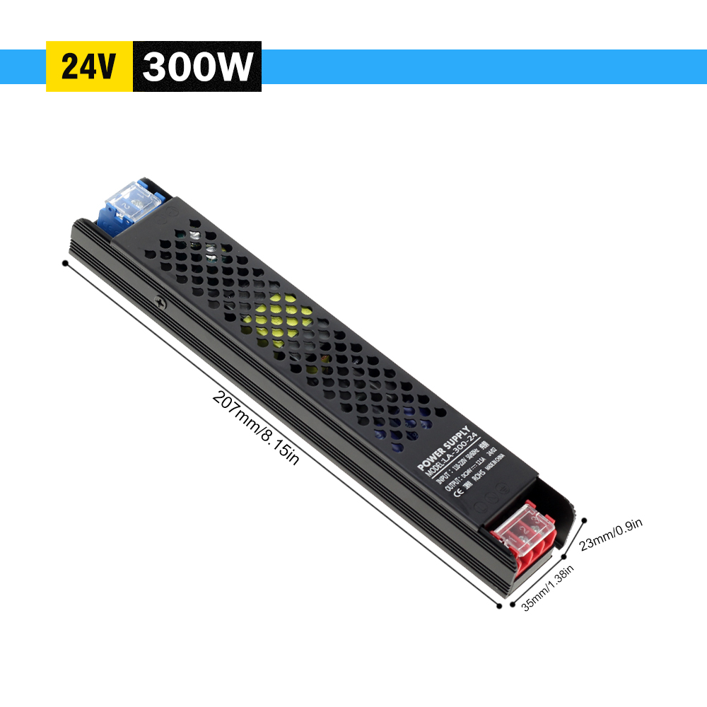 60w 100w 200w 300w 400w led-stripe strømforsyningsadapter driver 110v 220v to 12v 24v ultratynne lystransformatorer: Hvit
