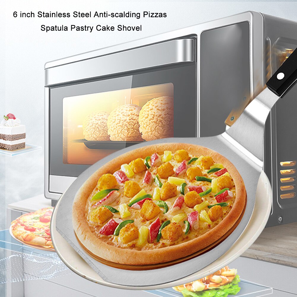 Stainless Steel Pizza Shovel Frying Peel Lifter Lifting Tool Pancake Spatula Non-stick Pizza Paddle Spatula Kitchen Baking Tools
