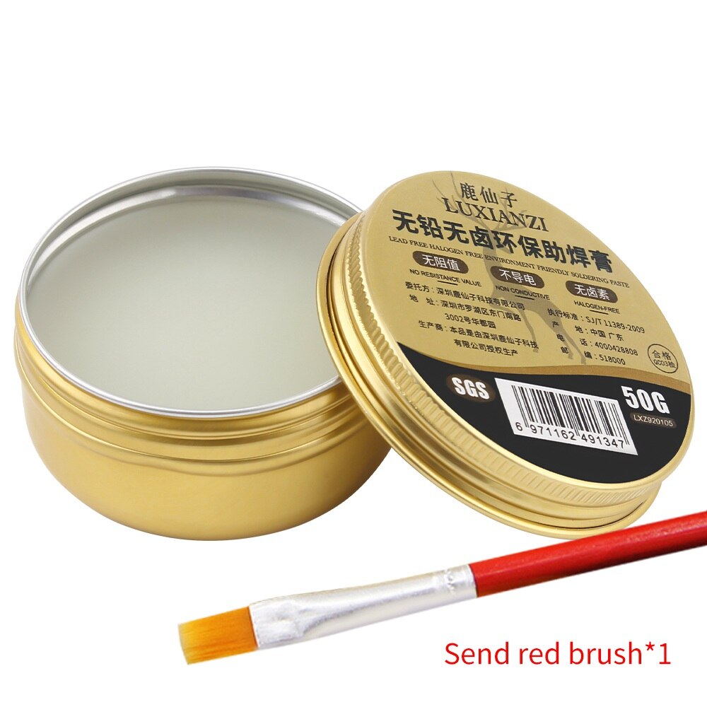 LUXIANZI Flux For Soldering Bga Smd Solder Paste Rosin No Cleaning Good On Tin Welding Flux: 50G Lead-free